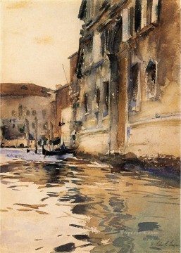 街並み Painting - ベネチアン カナル パラッツォ コーナー ジョン シンガー サージェント ヴェネツィア
